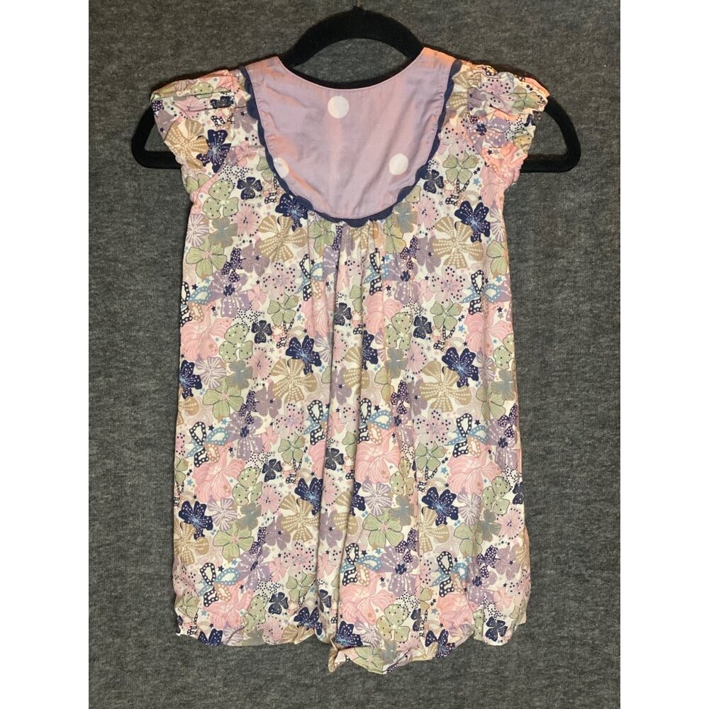 Girls Petit Lilo Festive Dress Purple Multi Floral Flower Bubble Balloon 5Y 110 - Picture 7 of 9
